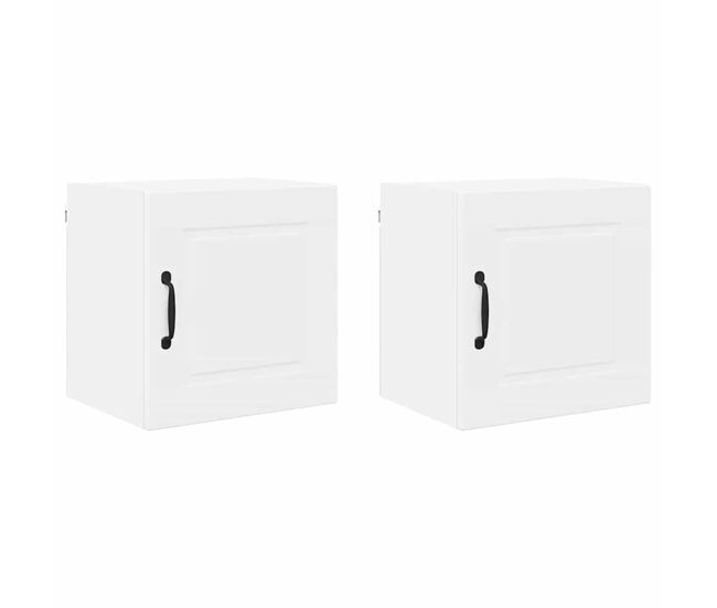 Lote de 2 armários de cozinha suspendidos - cozinha modular colgantes branco 40 x 31 x 40 cm