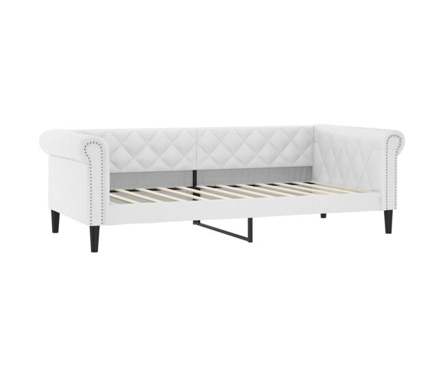 Sofá-cama, sofá conversível 90x200 cm couro artificial branco