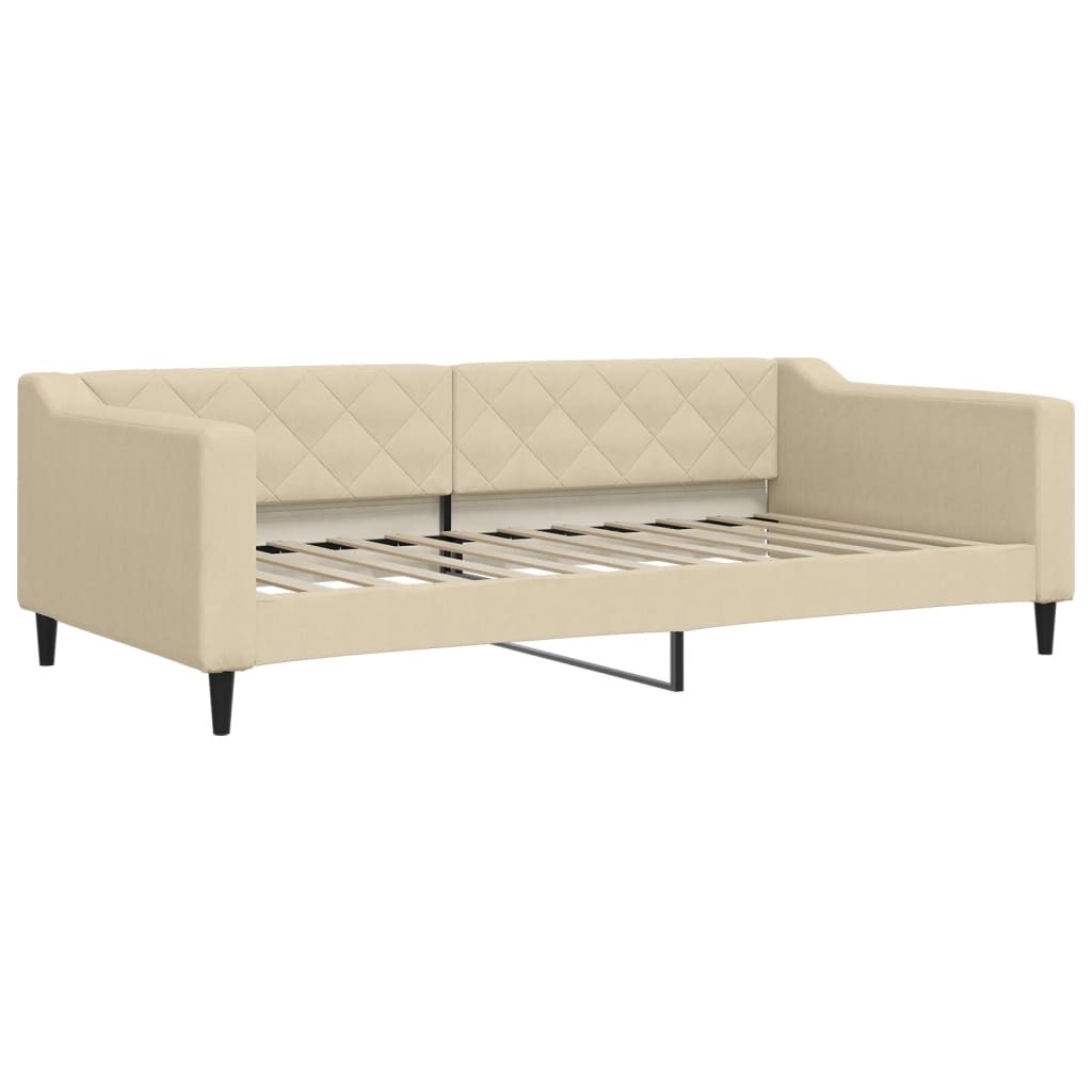 Sofá-cama, sofá conversível 100x200 cm tecido cor creme