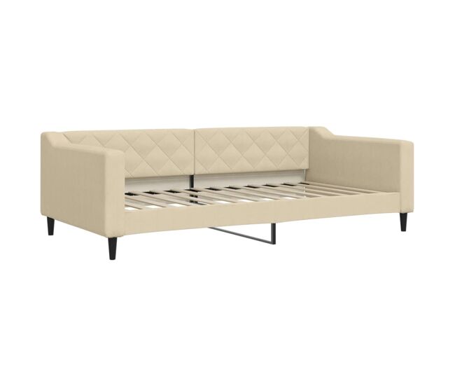 Sofá-cama, sofá conversível 100x200 cm tecido cor creme
