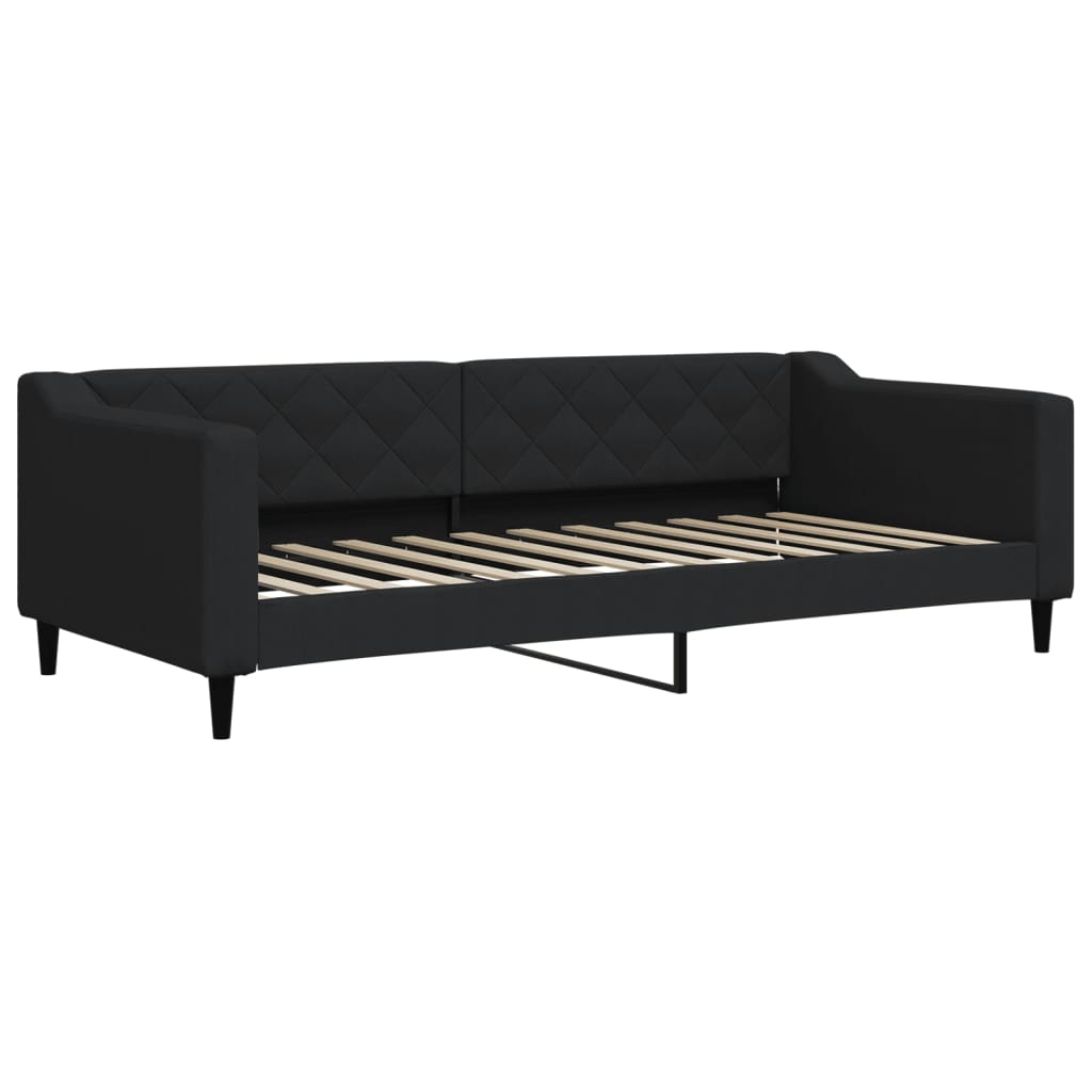 Sofá-cama, sofá conversível 90x200 cm tecido preto