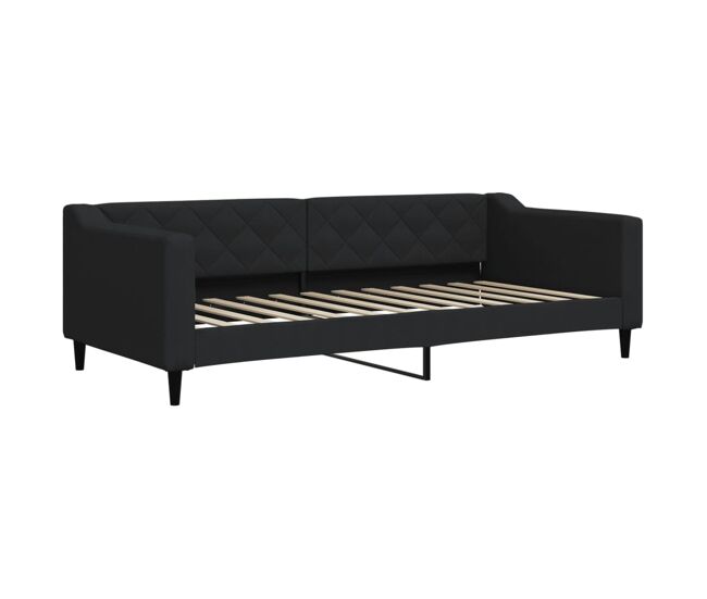 Sofá-cama, sofá conversível 90x200 cm tecido preto