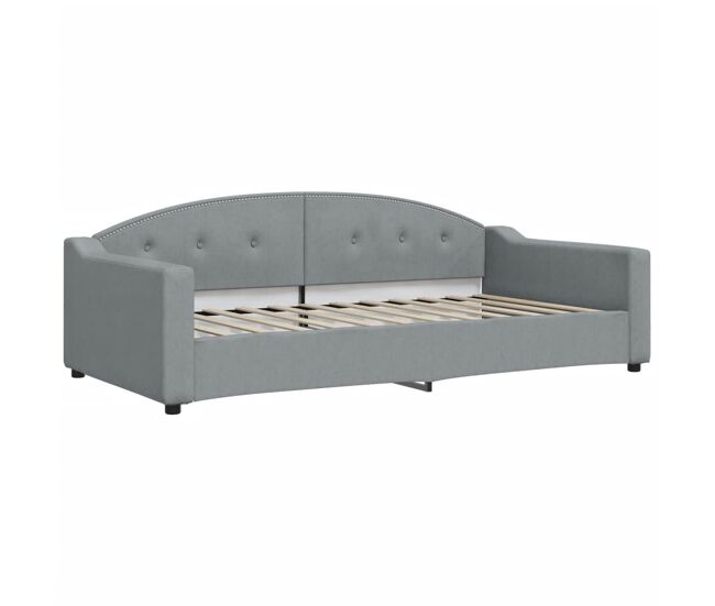 Sofá-cama, sofá conversível 100x200 cm tecido cinzento-claro