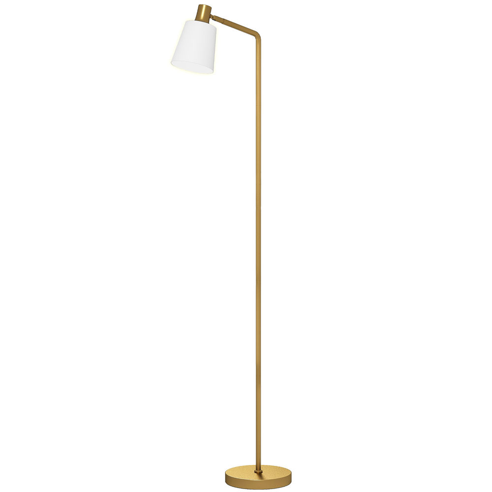 Homcom candeeiro de pé led regulável candeeiro de pé sala moderno com ecrã giratório 350° 3 temperaturas de cor 3000k/4000k/6500k e lâmpada e27 para