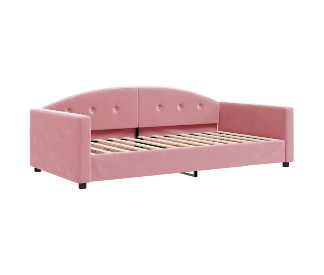 Sofá-cama, sofá conversível 100x200 cm veludo rosa