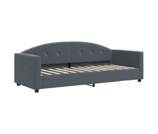 Sofá-cama, sofá conversível 80x200 cm veludo cinzento-escuro