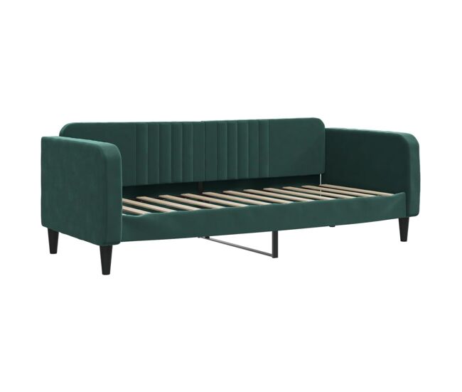 Sofá-cama, sofá conversível 80x200 cm veludo verde-escuro