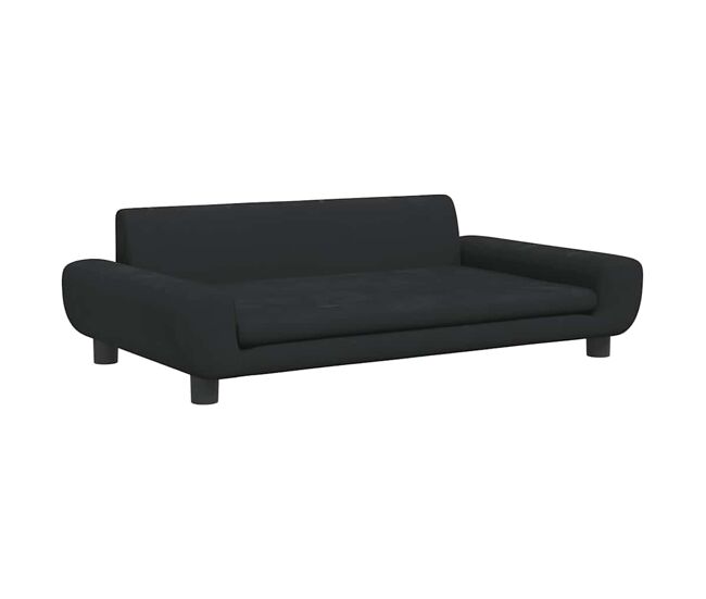 Sofá infantil, sofá para criança 100x54x33 cm veludo preto