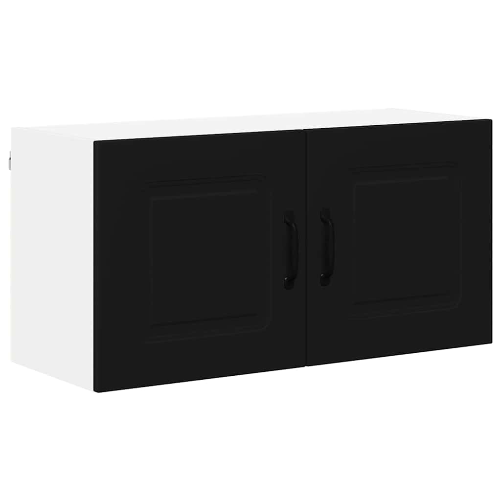 Armário de cozinha suspenso - armario de cocina colgante com porta preto 80 x 31 x 40 cm
