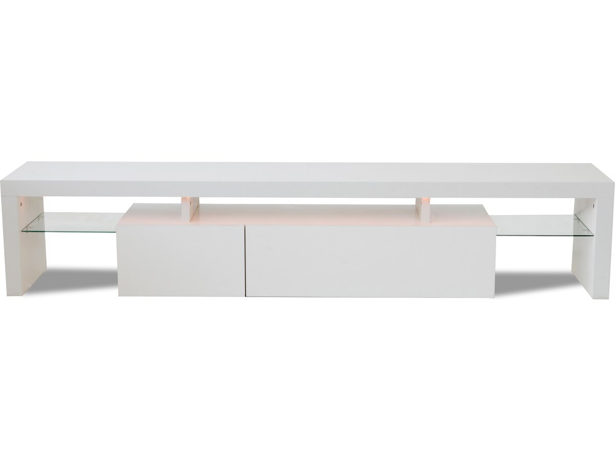 Móvel tv led lacado "tina" - 187,5 x 34 x 38 cm - blanc