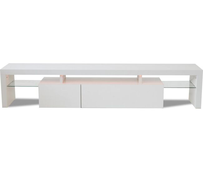 Móvel tv led lacado "tina" - 187,5 x 34 x 38 cm - blanc