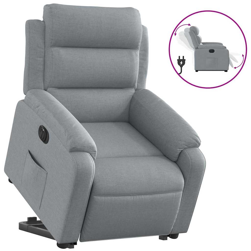 Poltrona reclinável - Poltrona relax elétrica Cinza Claro