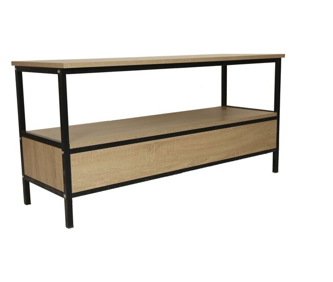 Móvel de tv estilo industrial com gaveta "detroit" - 113 x 40 x 55 cm - bege