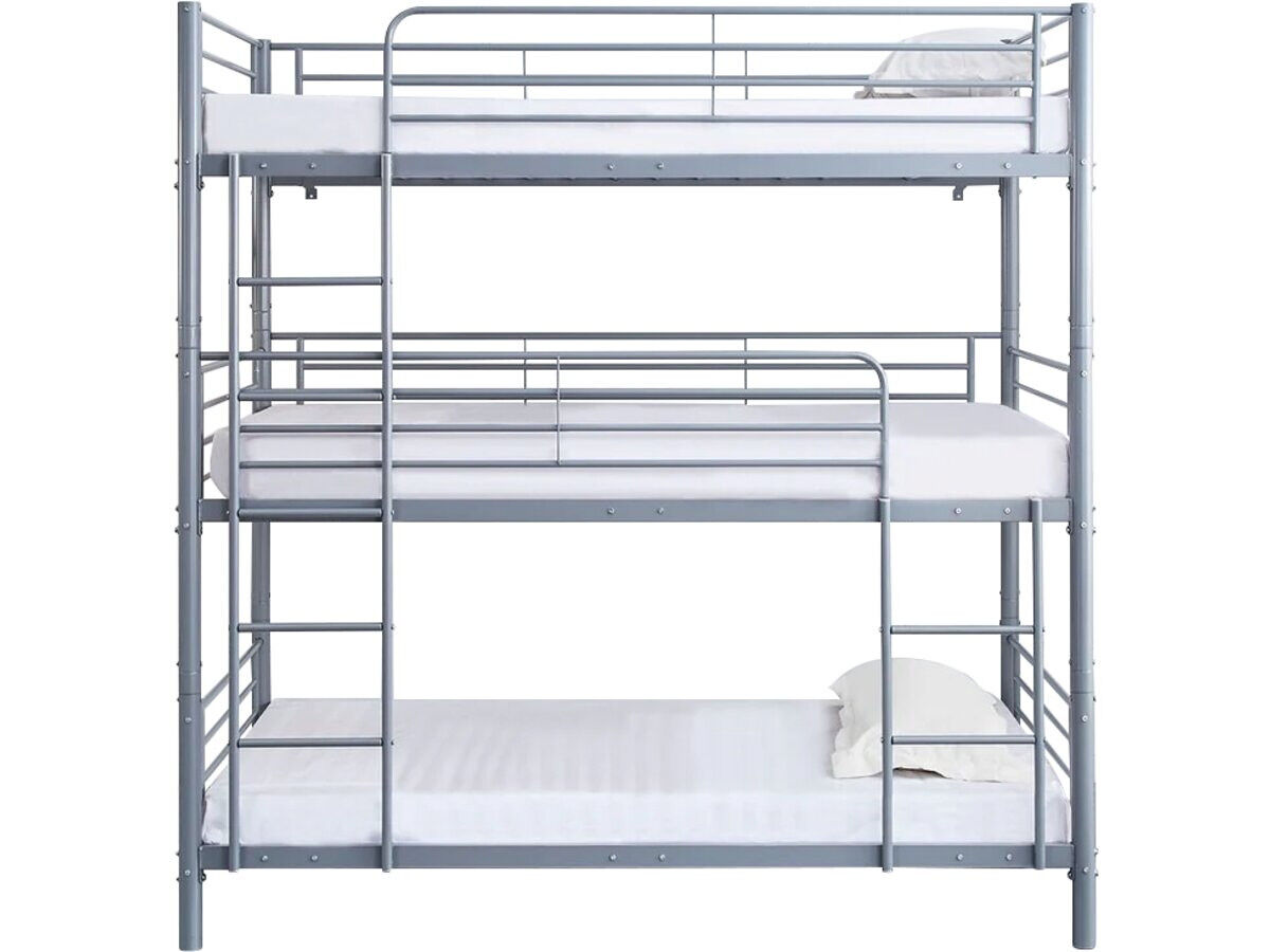 Beliche triplo de metal "havin" - 90 x 190 cm - gris