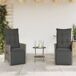 3 pcs conjunto bistrô - cadeiras de jardim 3 pcs conjunto bistrô - cadeiras de jardim Cinza
