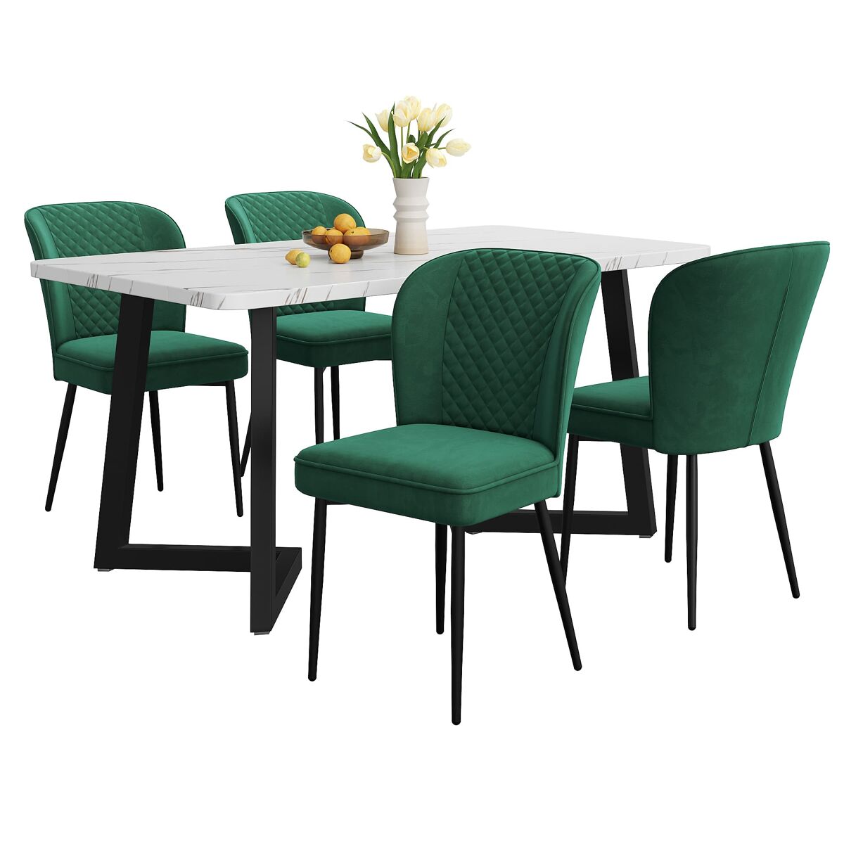 Conjunto de mesas e cadeiras de sala de jantar 117x68