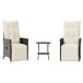 3 pcs conjunto bistrô - cadeiras de jardim 3 pcs conjunto bistrô - cadeiras de jardim Castanho