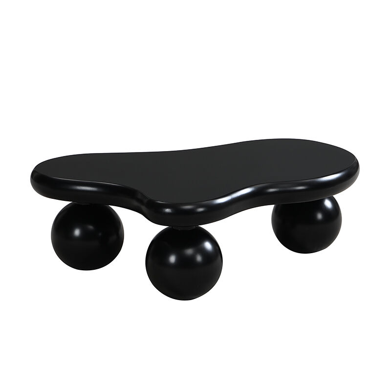 Mesa de centro em estilo nuvens - 16 cores disponíveis - design em forma de nuvem, pernas redondas - preto