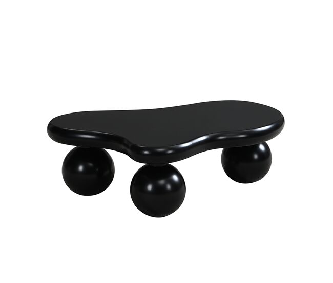 Mesa de centro em estilo nuvens - 16 cores disponíveis - design em forma de nuvem, pernas redondas - preto