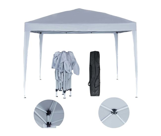 Gazebo de jardim dobrável "svetlana 3" - 9 m² - 3 x 3 m - branco