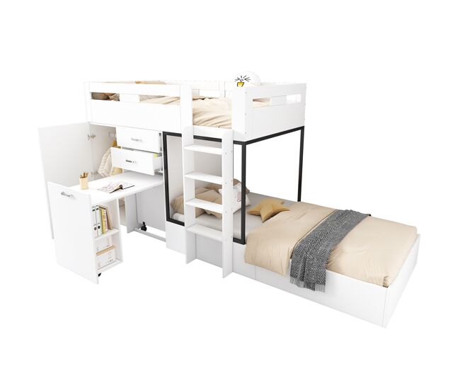 Beliche de mdf 90x200 cm,branco