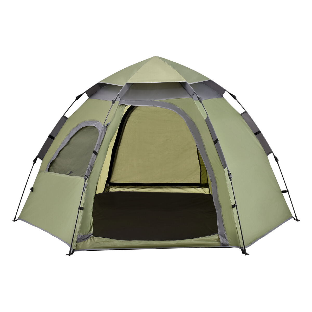 Tenda automática nybro 240 x 205 x 140 cm verde escuro/gris escuro [pro.tec].