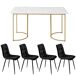 Conjunto de mesas e cadeiras de sala de jantar 140x80 Conjunto de mesas e cadeiras de sala de jantar 140x80 Branco