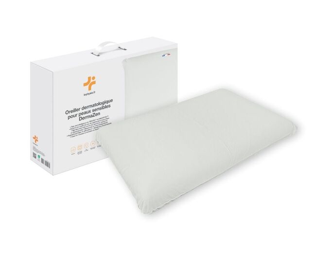 Almofada de espuma viscoelástica para pele sensível dermazen com zinco e tencel/smartcel