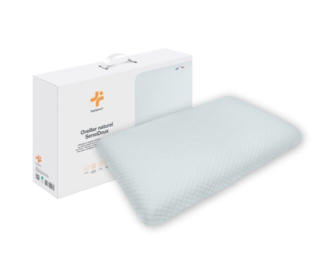 Almofada de espuma viscoelástica para pele sensível sensidoux lyocell com fronha lyocell