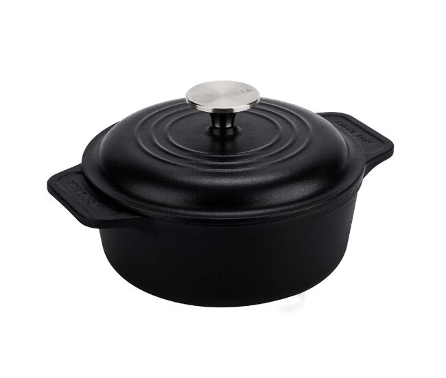 Forno holandês indução ferro fundido curado 20cm / 1,9l panela sem ptfe e pfoa, victoria 31114