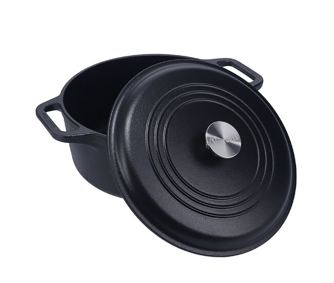Forno holandês indução ferro fundido curado 27cm / 5,7l panela sem ptfe e pfoa, victoria 33811