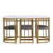 Conjunto de 1 mesa e 6 cadeiras 140x80 Conjunto de 1 mesa e 6 cadeiras 140x80 Branco