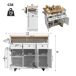 Carrinho de cozinha com 3 portas e 3 gavetas 118 Carrinho de cozinha com 3 portas e 3 gavetas 118 Branco