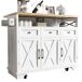 Carrinho de cozinha com 3 portas e 3 gavetas 118 Carrinho de cozinha com 3 portas e 3 gavetas 118 Branco