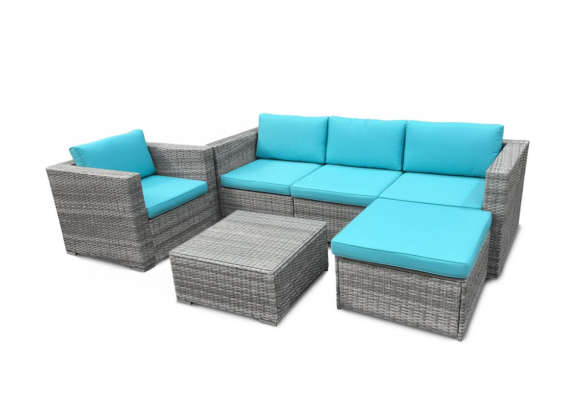 Conjunto de jardim: sofá + mesa + poltrona. mobiliário para jardim e varanda.