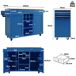 Carrinho de cozinha com 2 portas e 2 gavetas 102 Carrinho de cozinha com 2 portas e 2 gavetas 102 Azul