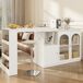 Mesa de bar extensível giratória 120x40 Mesa de bar extensível giratória 120x40 Branco