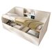 Sofá cama individual de madeira maciça com armazenamento Sofá cama individual de madeira maciça com armazenamento Branco
