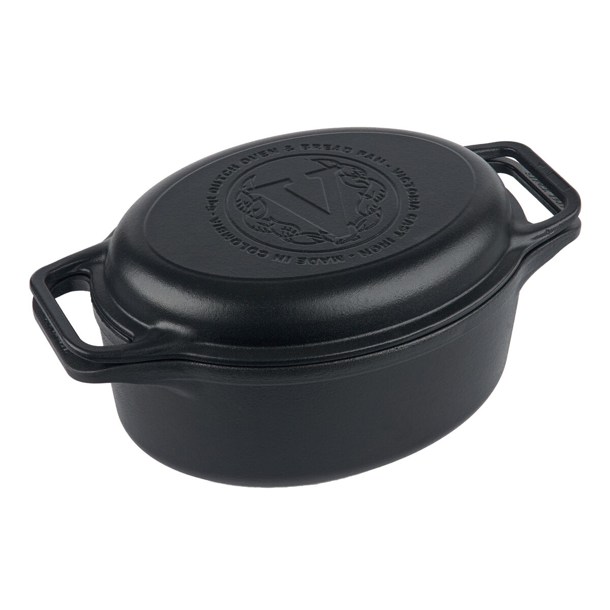 Forno holandês combo indução ferro fundido curado 31cm, panela 5,7l e frigideira sem ptfe e pfoa, victoria 38847