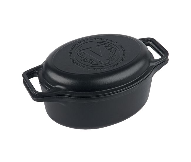 Forno holandês combo indução ferro fundido curado 31cm, panela 5,7l e frigideira sem ptfe e pfoa, victoria 38847