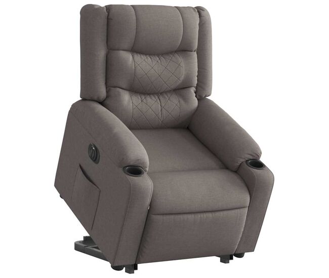 Poltrona reclinável - poltrona relax elétrica cinza-acastanhado