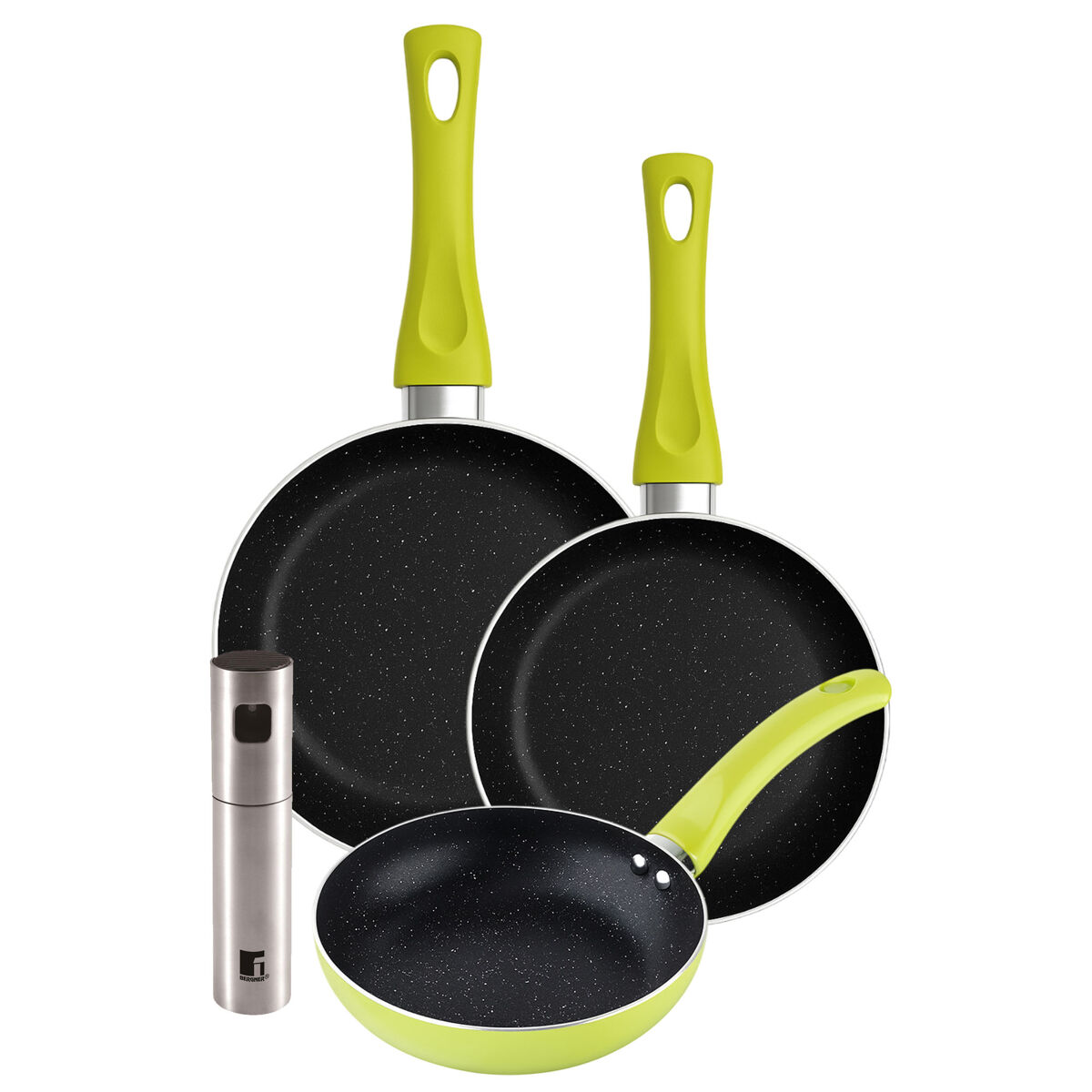 Set de frigideiras san ignacio de 3 peças + borrifador