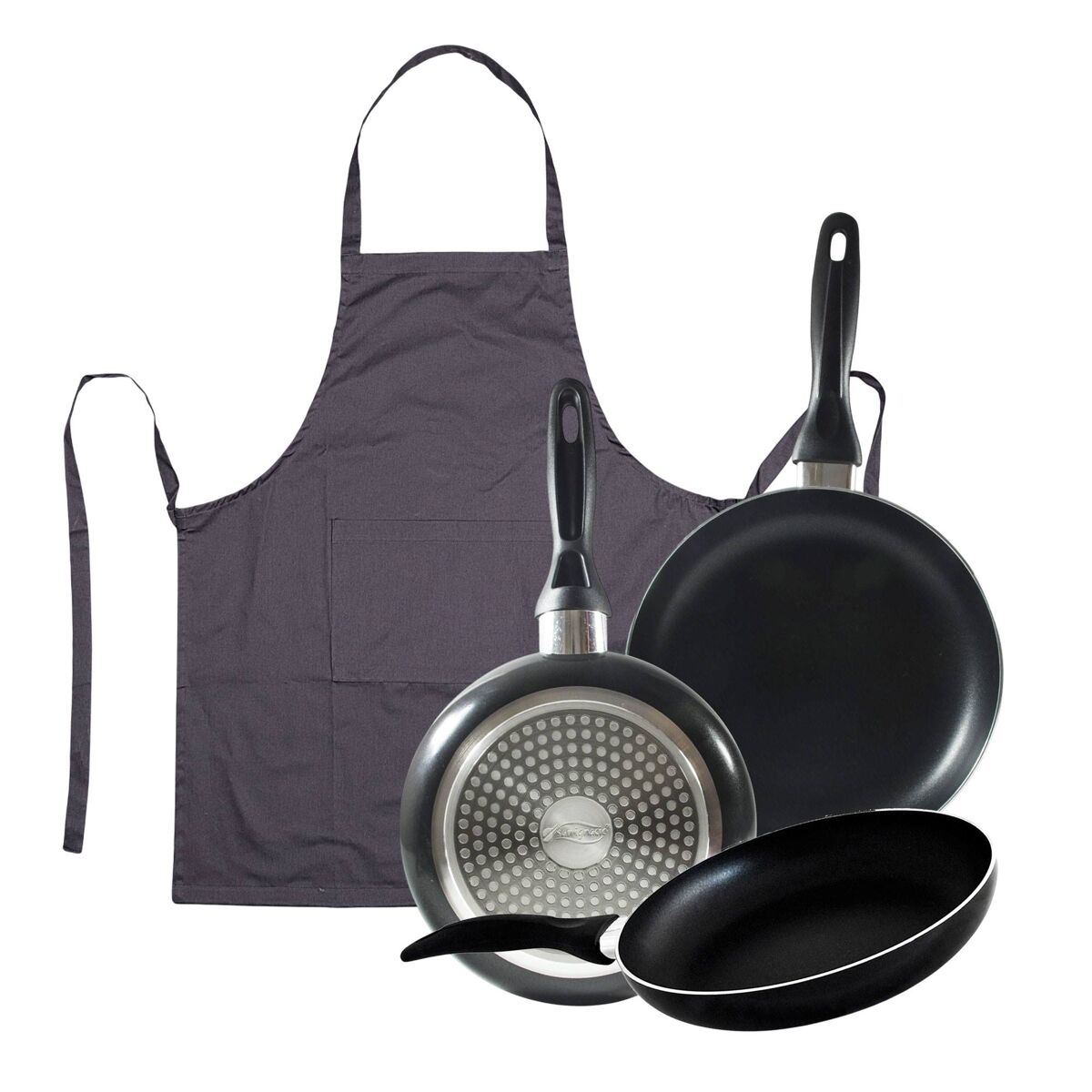 Set de frigideiras san ignacio de 3 peças + avental