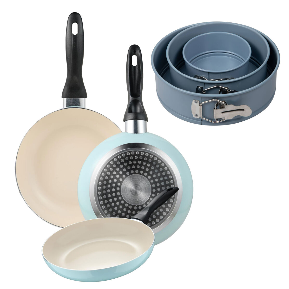 Set de frigideiras san ignacio de 3 peças + formas redondas forno