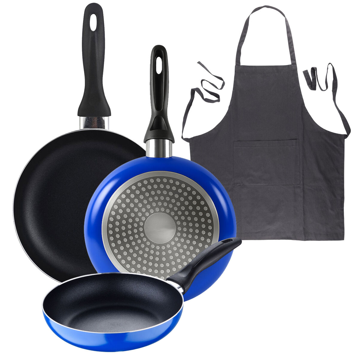Set de frigideiras san ignacio de 3 peças + avental