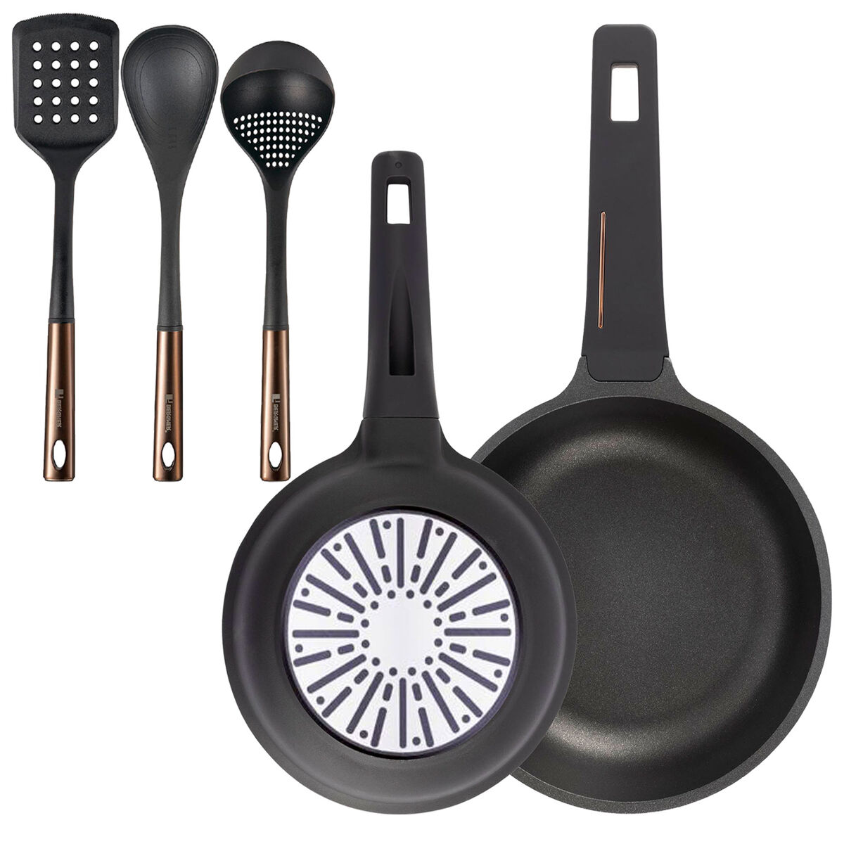 Frigideiras de indução copper ø20ø24cm e utensílios de cozinha