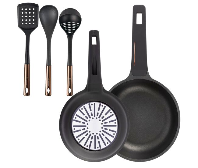 Frigideiras de indução copper ø20ø24cm e utensílios de cozinha