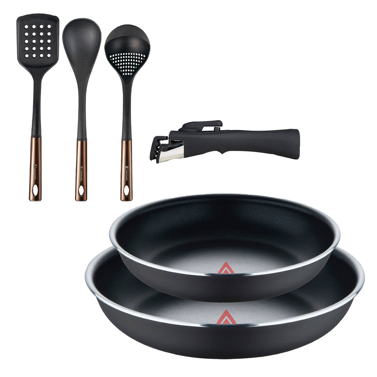 Frigideiras de indução click&cook ø22ø26cm e utensílios de cozinha