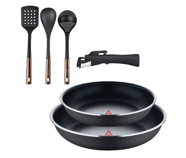Frigideiras de indução click&cook ø22ø26cm e utensílios de cozinha