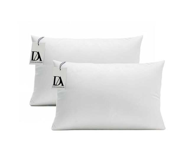 Pack 2 travesseiros 100% fibra 70cm softdream superior don algodón